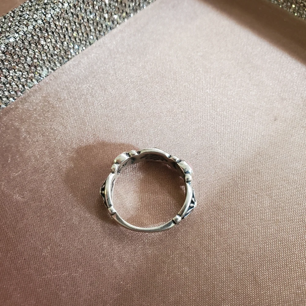 American West Sterling Rhodonite Ring